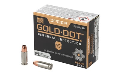 CCI23602GD_1.jpg SPR GOLD DOT 25ACP 35GR HP 20/200
