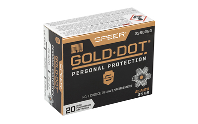 CCI23602GD_2.jpg SPR GOLD DOT 25ACP 35GR HP 20/200