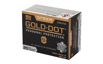 SPR GOLD DOT 9MM+P 124GR HP 20/200