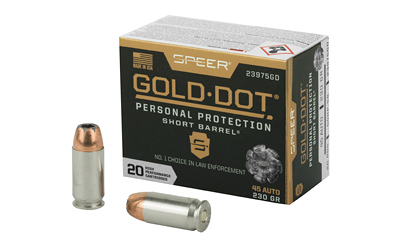 CCI23975GD_1.jpg SPR GOLD DOT 45ACP 230G HP SB 20/200