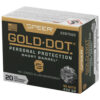 CCI23975GD_3.jpg SPR GOLD DOT 45ACP 230G HP SB 20/200