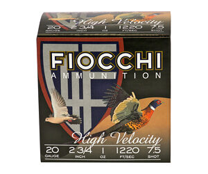 F20HV75_1.jpg FIOCCHI 20GA #7.5 HV LD HUNT 25/250