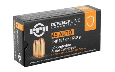 PPU 45ACP JHP 185GR 50/500