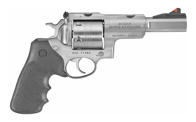 RUGER SUP RDHWK 454CAS 5" 6RD RBR/WD