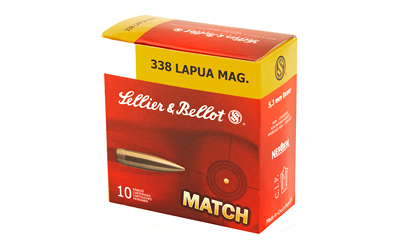 S&B 338LAPUA 250GR SIERRA HPBT 10/BX