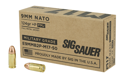 SGE9MMB2P-M17_1.jpg SIG AMMO 9MM M17 124GR +P FMJ 50/100
