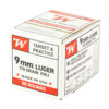 WIN USA 9MM LUGER 115GR FMJ 50/1000