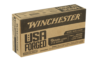 WIN 9MM 115GR FMJ STEEL CASE 50/500