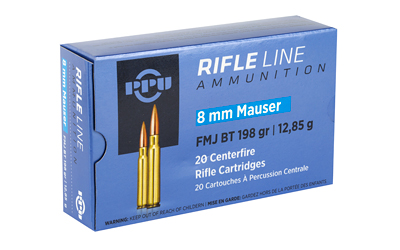PPU 8MM MAUSER FMJ 198GR 20/200