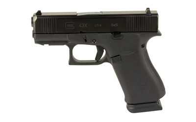 GLOCK 43X 9MM 15RD BLK FRONT RAIL
