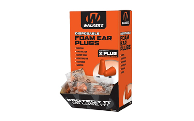 WALKER'S FOAM EAR PLUGS 200PK ORG