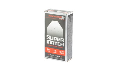 WIN SUPER MATCH 9MM 115GR FN 50/500